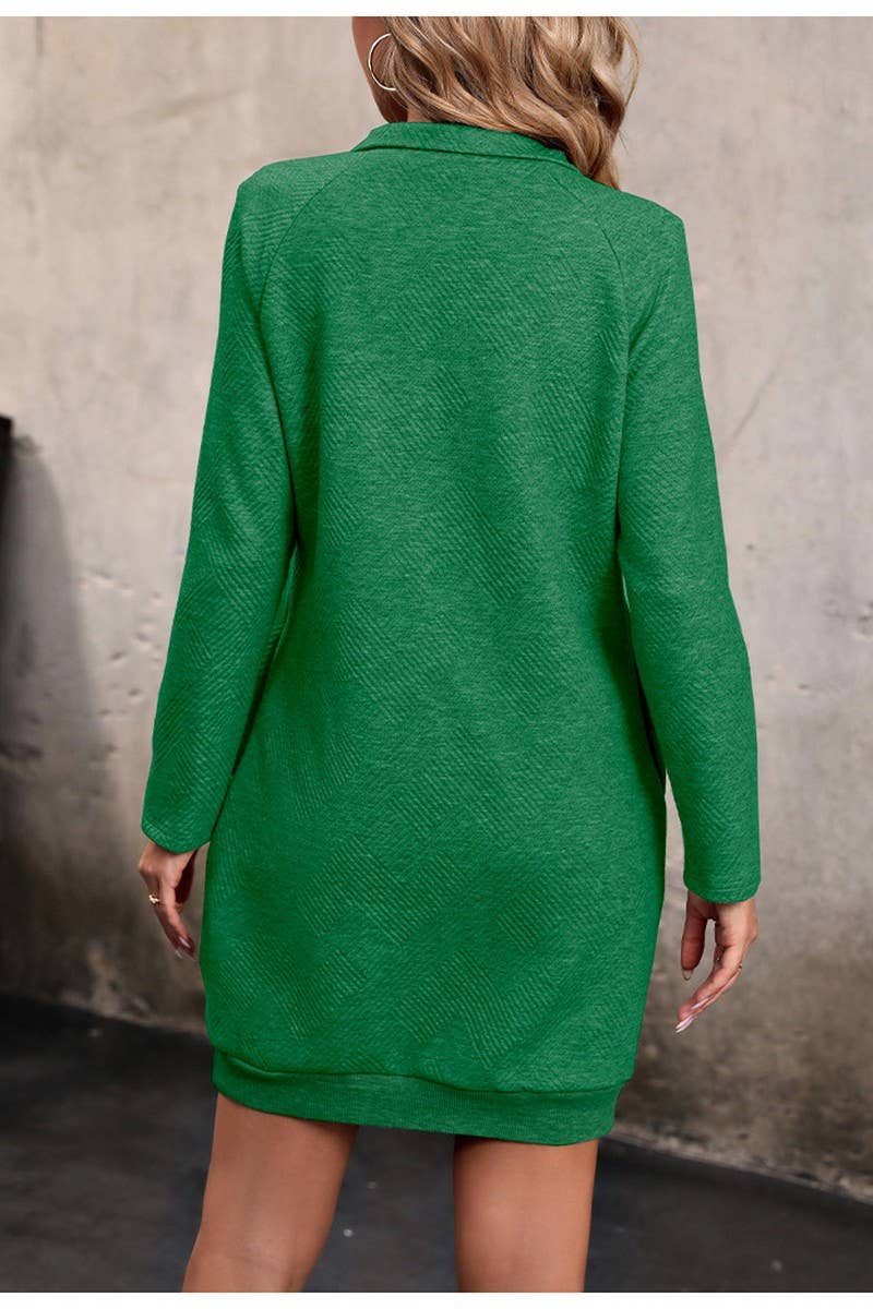 CWDSD5908_LONG SLEEVE SOLID COLOR SWEATER DRESS