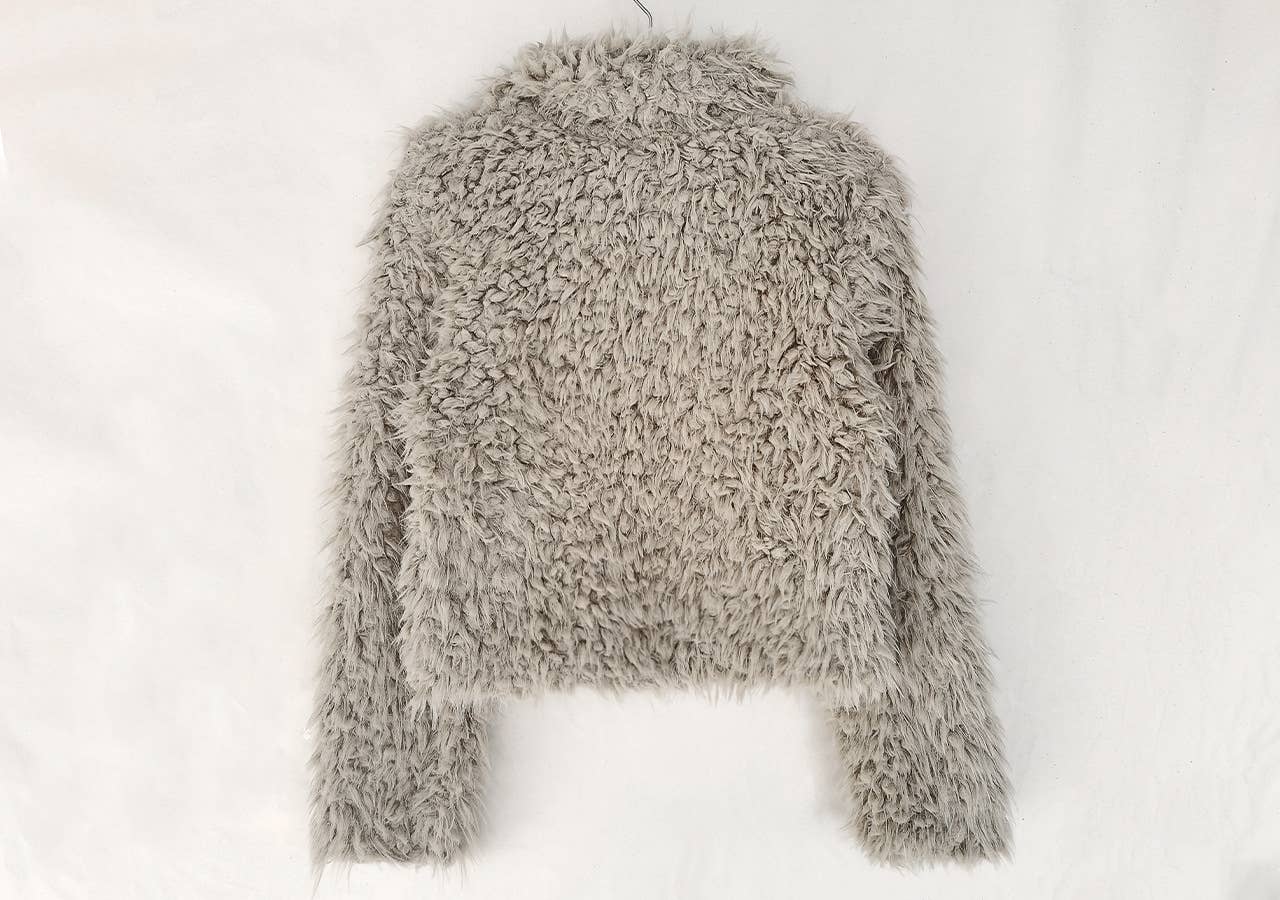 STYLISH LONG-SLEEVED LAPEL BAGGY SHORT JACKET