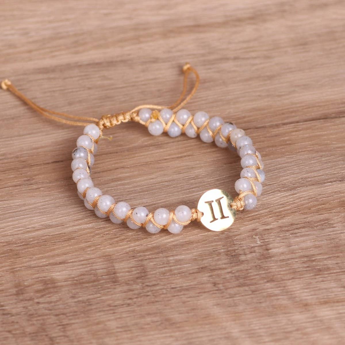 CONSTELLATIONS 4MM STONE BEADS BRAIDED BRACELETS