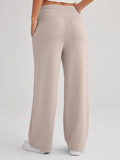 LACE-UP BAGGY HIGH-WAISTED WIDE-LEG PANTS