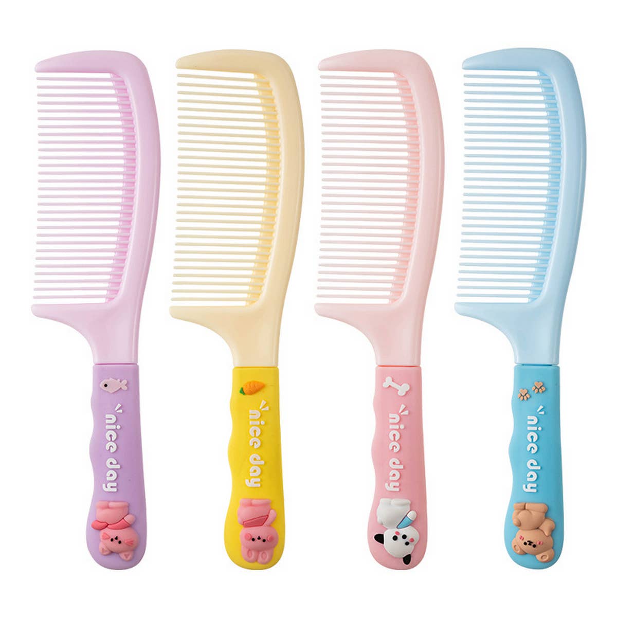HOME SILICONE HANDLE CUTE CARTOON COMB