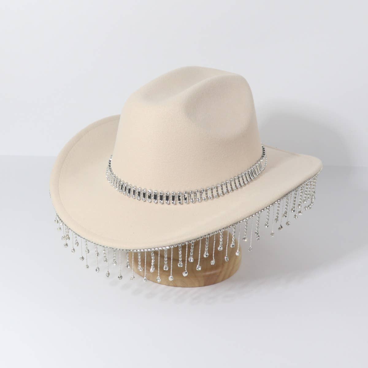 Tassel Trim Western Fedora Cowboy Jazz Hat_CWAH3635