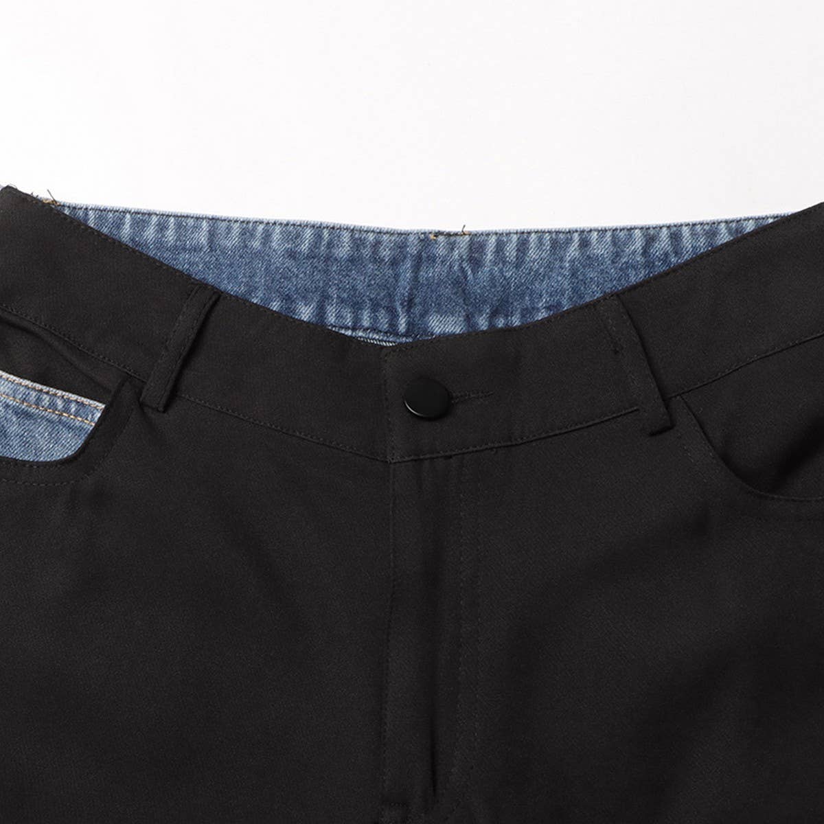 HIGH WAISTED COLOR BLOCKING STRAIGHT CASUAL JEANS_CWJP0200