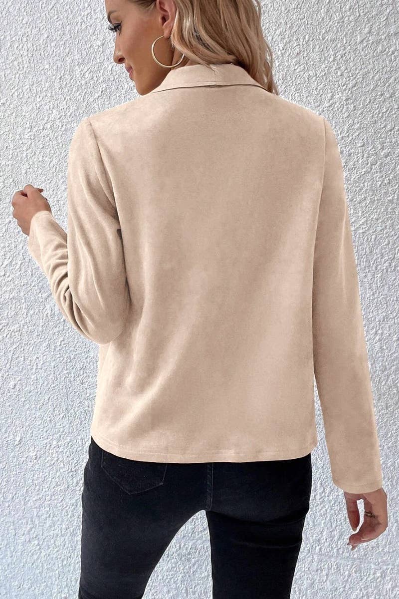 CWOJA0967_FALL VINTAGE LONG-SLEEVED FLEECE JACKET