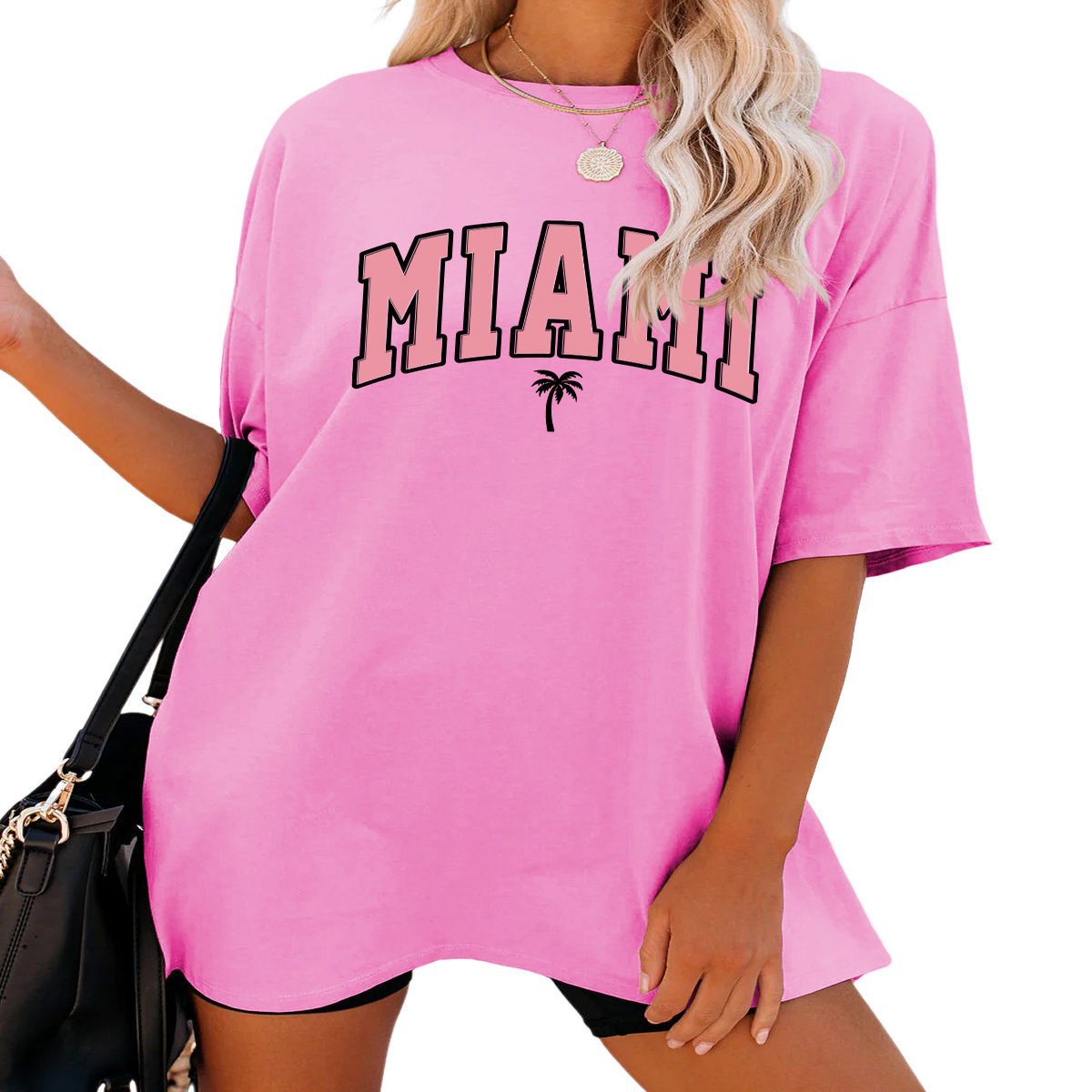 Funny Letter Print T-Shirt for Women, Loose Fit