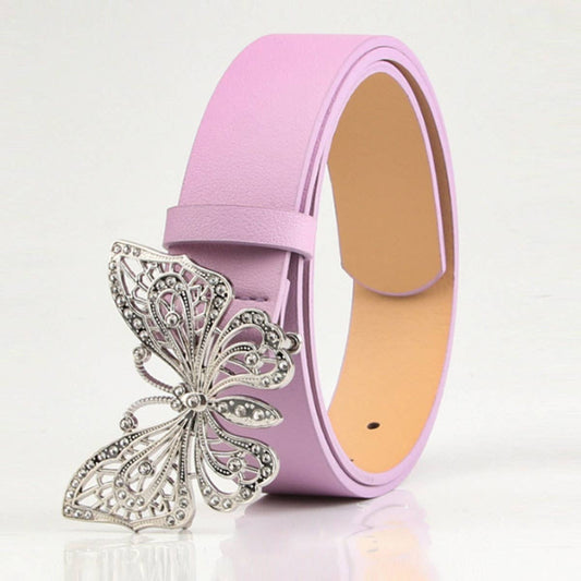 Fashionable butterfly rhinestone decorated belt