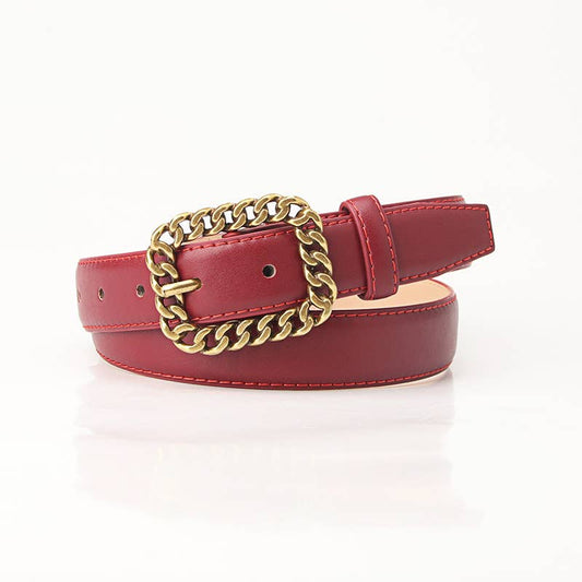 Retro chain buckle trendy women's belt