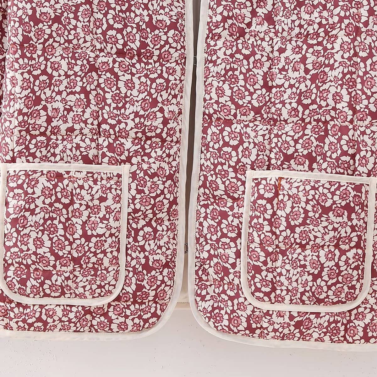 REVERSIBLE FLORAL LOOSE WARM QUILTED JACKETS