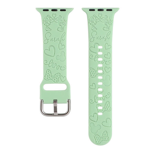 IWATCH8-1 ENGRAVED SILICONE APPLE WATCH9 STRAP