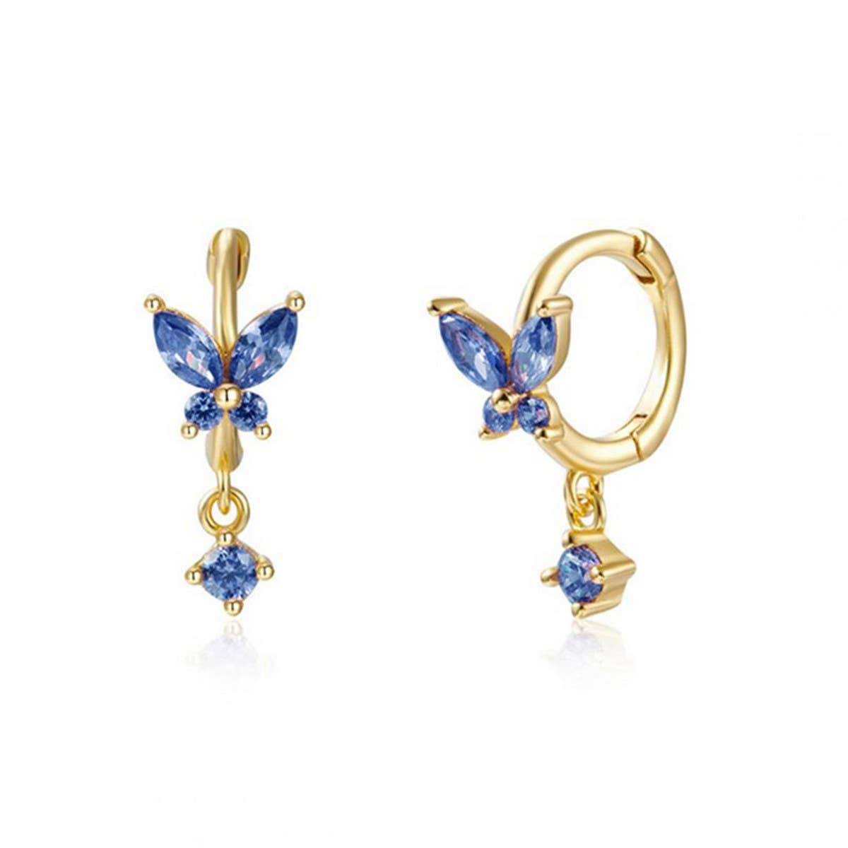 MULTICOLOR BUTTERFLY SIMPLE TEMPERAMENT EARRINGS