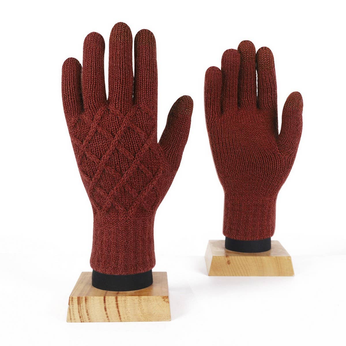 SOLID COLOR WARM TOUCH SCREEN KNITTED GLOVES_CWAG0388
