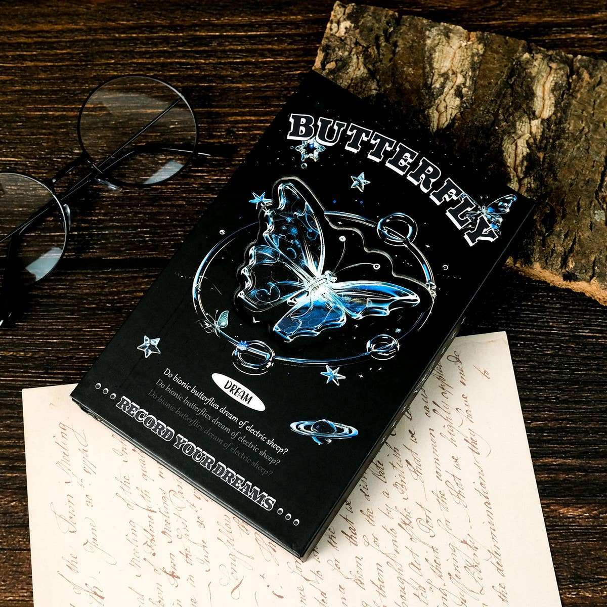 DREAM BODY BUTTERFLY PORTABLE TRIFOLD NOTEBOOK