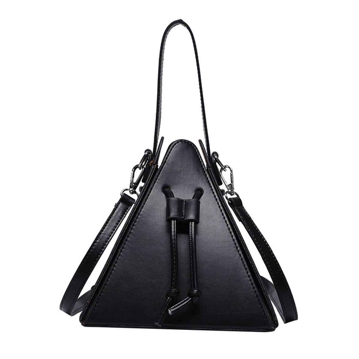 Candy-colored hand-held crossbody triangular bag