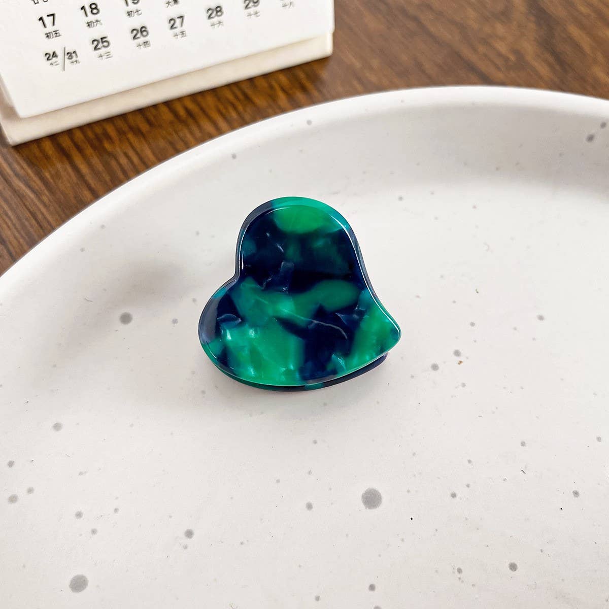 Mini Heart Acetate Claw Clip ? Elegant Side Clip_CWAHA0732