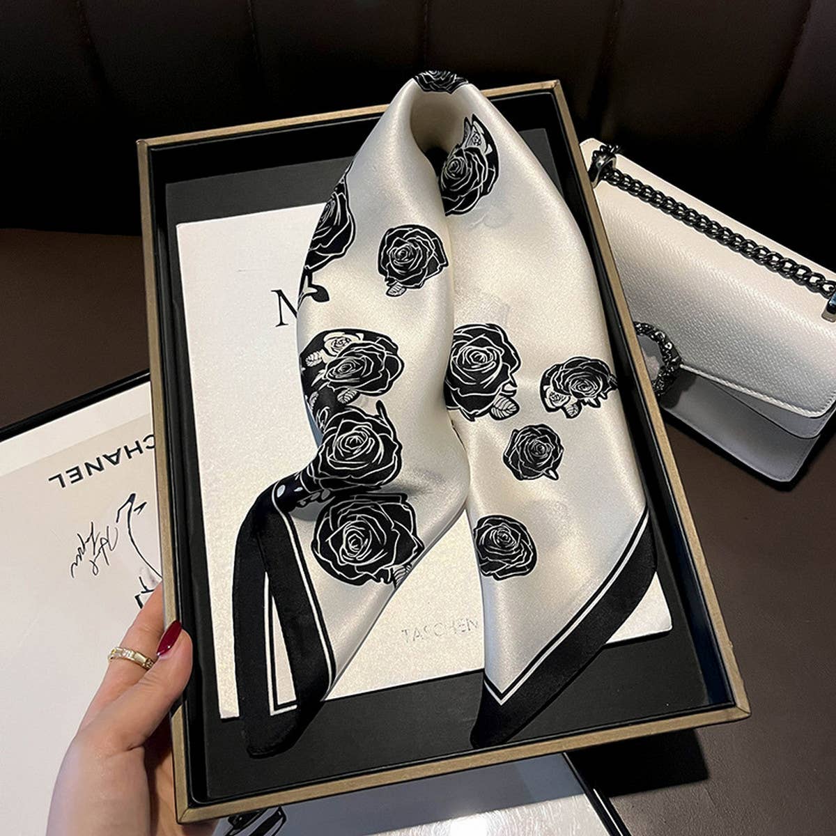 Silk Square Scarf - Mulberry Silk, Elegant Design