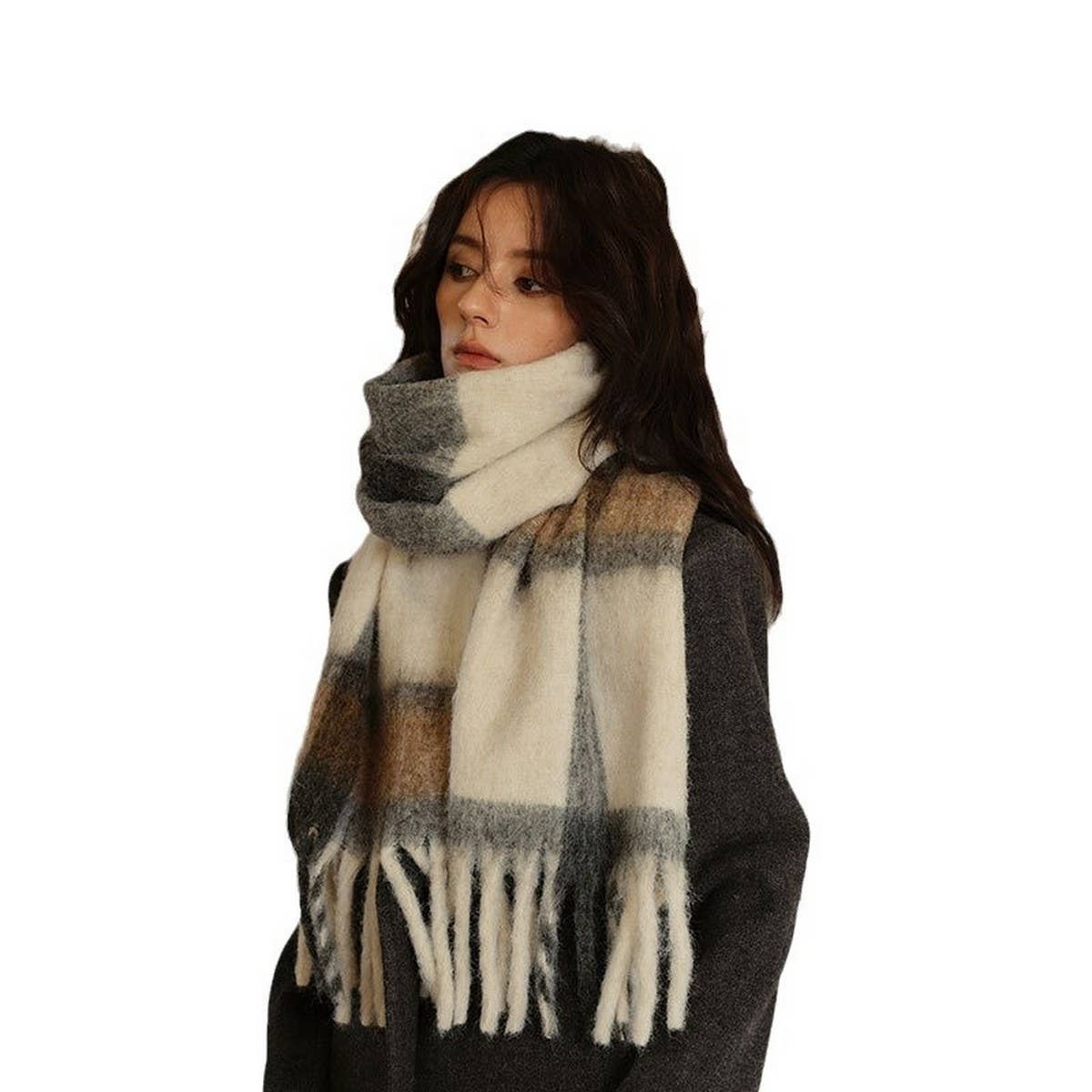 20% Wool Blend Faux Cashmere Scarf for Women_CWASC2371