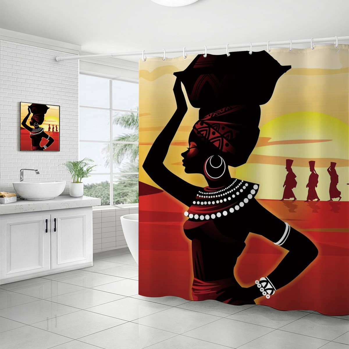 DIGITAL PRINTING BATHROOM SHOWER CURTAIN