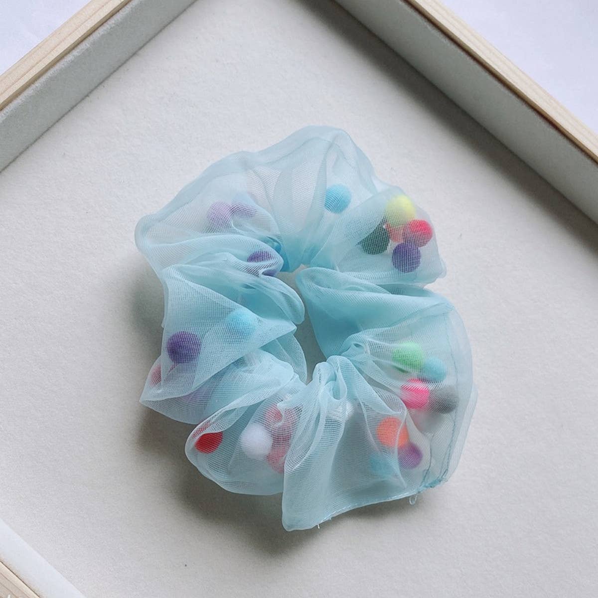 GIRLS CUTE COLORFUL BALL HAIR TIE