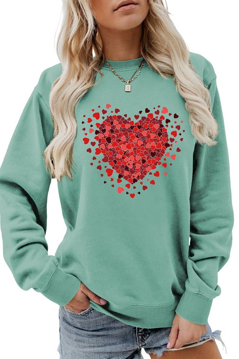 VALENTINE FUN PATTERN LONG SLEEVE SWEATSHIRT_CWTSTL0971
