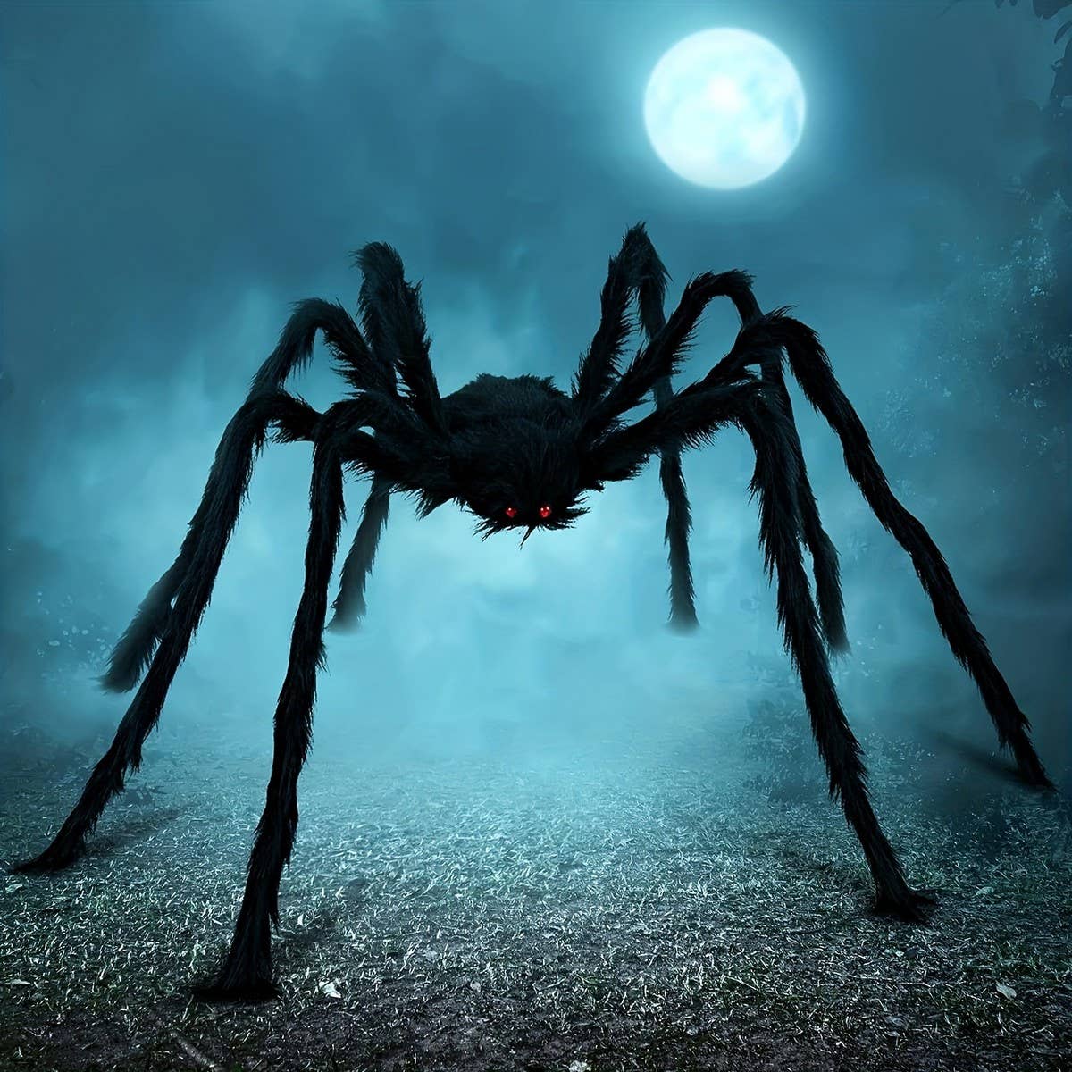 CWMM9544_HALLOWEEN BLACK SPIDER HAUNTED HOUSE TOY
