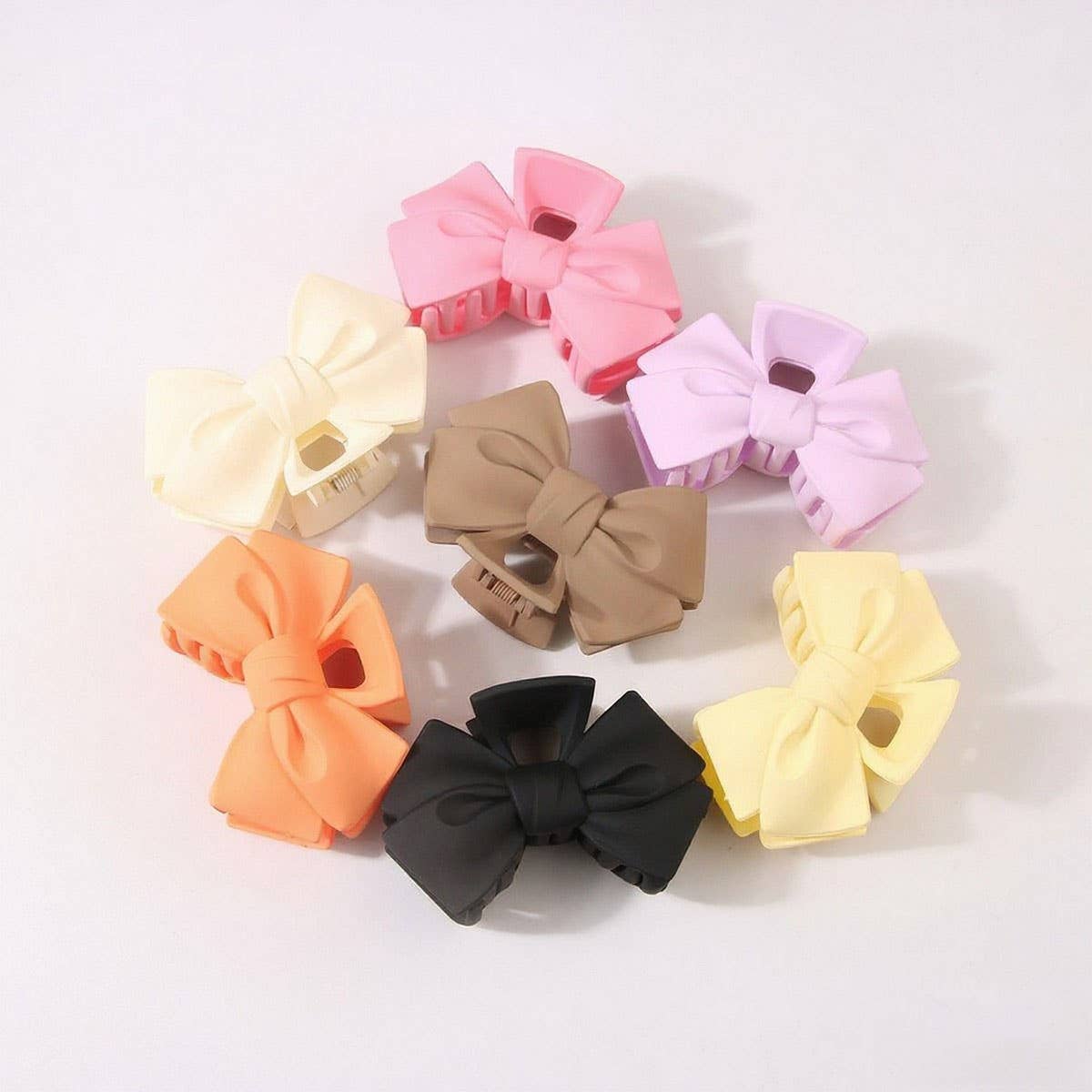 CWAHA07452_KOREAN BOW HAIR CLAW CLIP FOR WOMEN UPDO