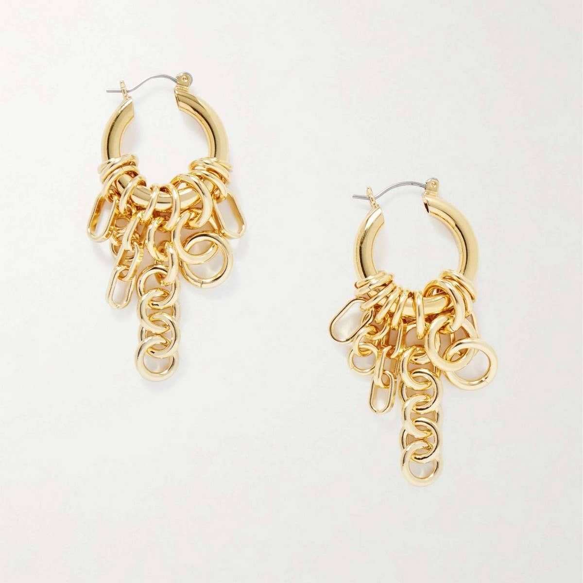 Minimalist Multi Hoop Chain Earrings Stainless