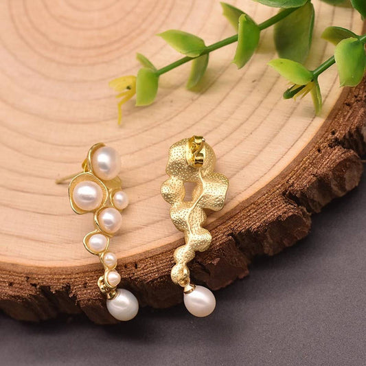 NATURAL FRESHWATER PEARL LONG EARRINGS FOR WOMEN