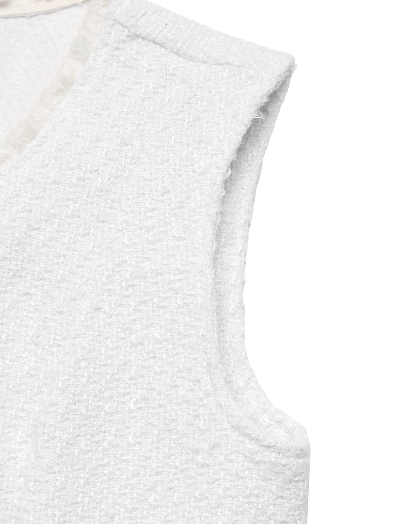 Solid-colored, elegant cardigan vest