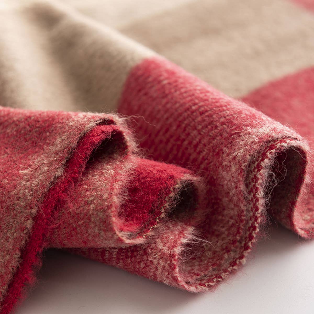 Melange Plaid Scarf ? Soft Faux Cashmere Fall Wrap