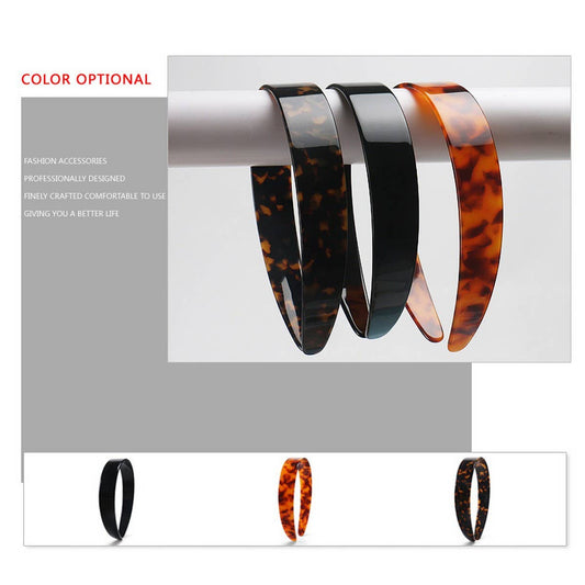 ACETATE RETRO 2.5CM WIDE HEADBAND HAIRPIN_CWAHA4342