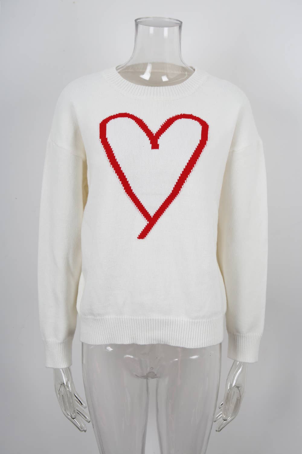 Fashion individual love jacquard knit sweater
