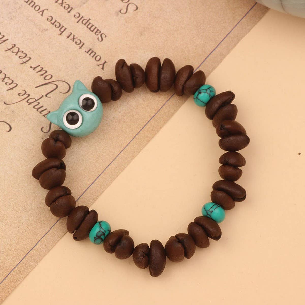 CREATIVE CARTOON HANDMADE COFFEE BEAN BRACELET
