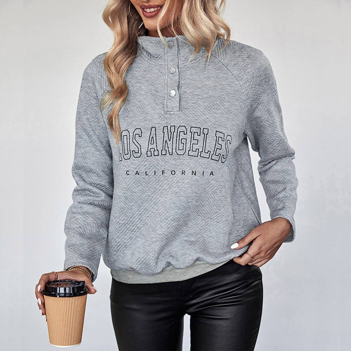 TEXTURED LETTER PRINT PULLOVER HOODIE