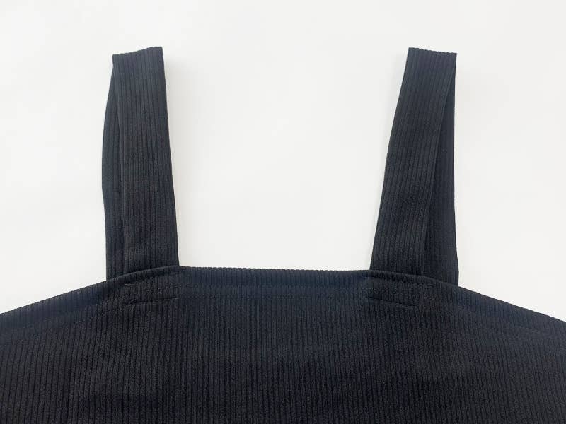 SIMPLE SLIM-FIT HALTER DRESS WITH SPLIT BACK