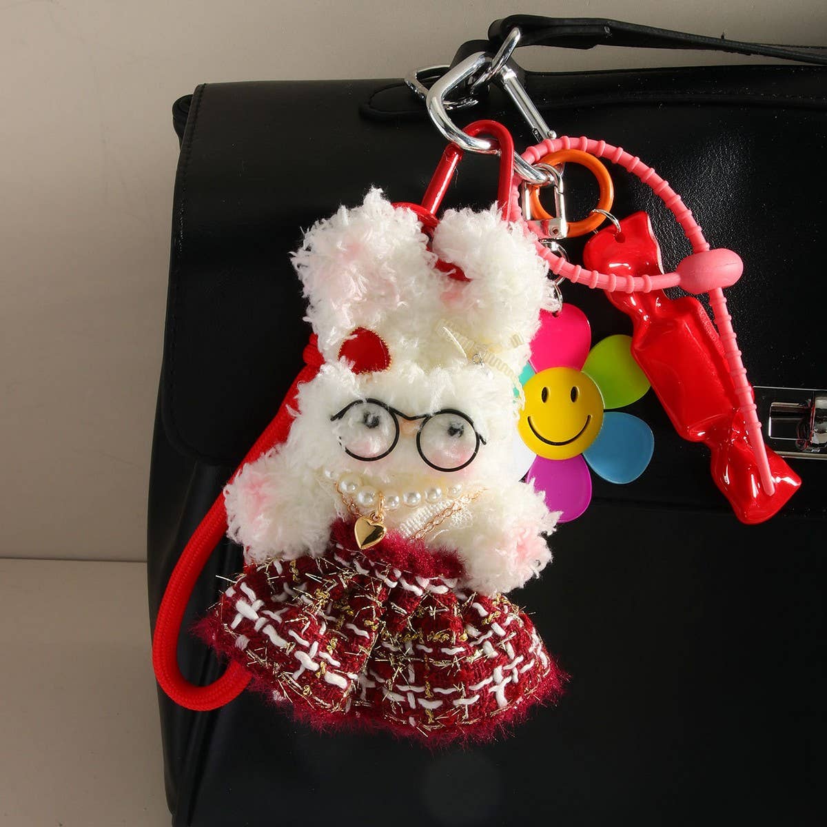 Cute Twist Stick Rabbit Keychain for Stress Relief