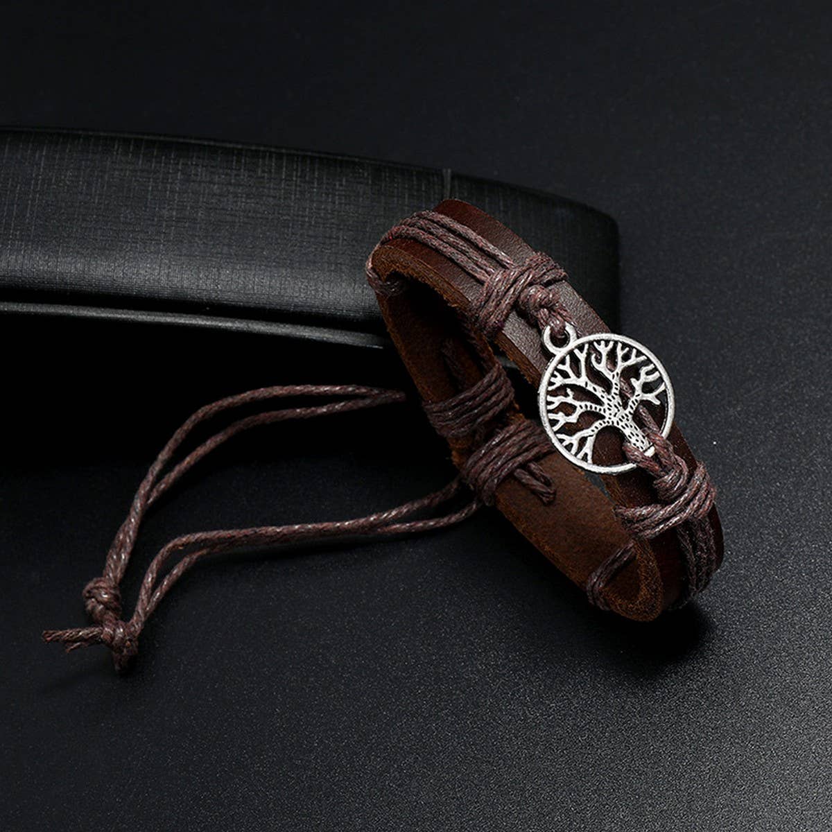 CREATIVE PERSONALITY DRAWABLE LEATHER BRACELET