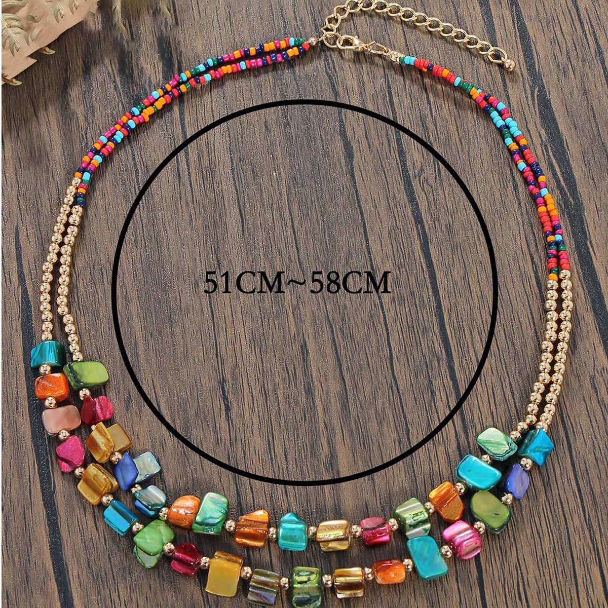 NEW BOHEMIAN VINTAGE BEADED NECKLACE
