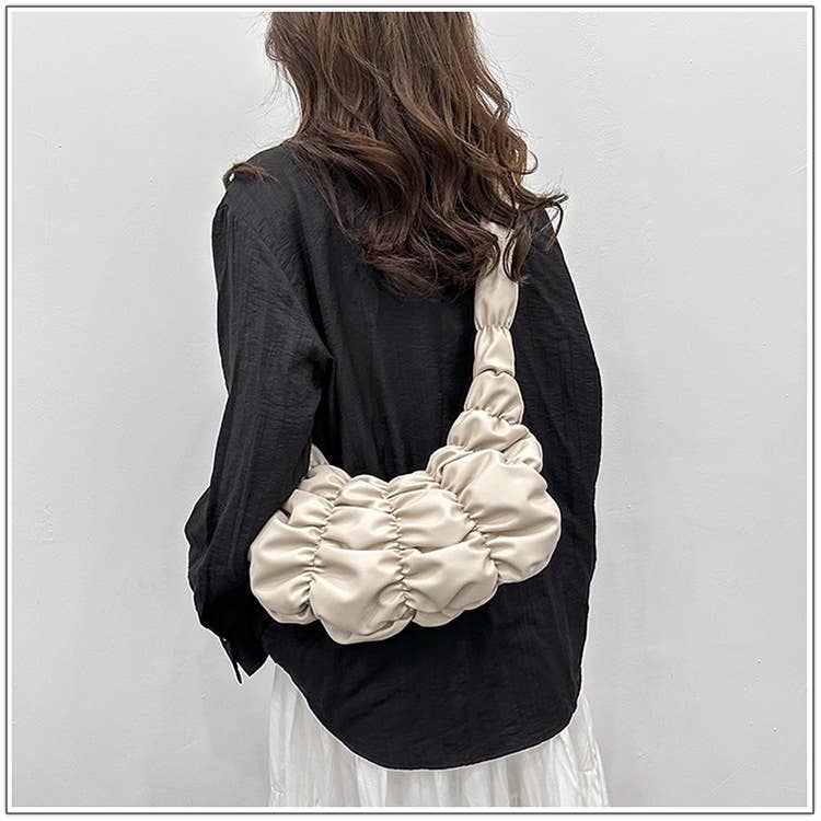 Cloud bag pleated underarm bag sponge bag