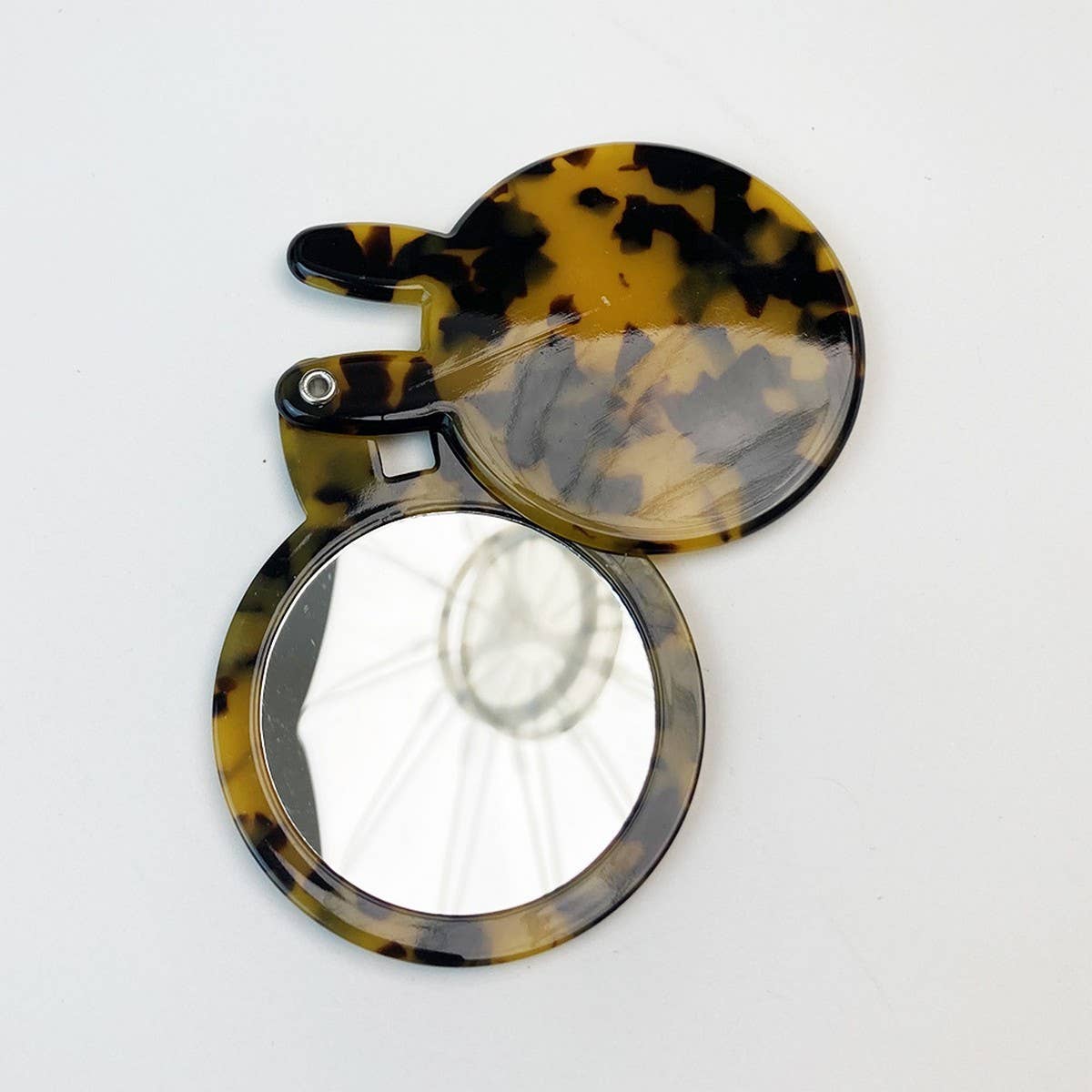 Cute Bunny Compact Mirror Acetate Floral