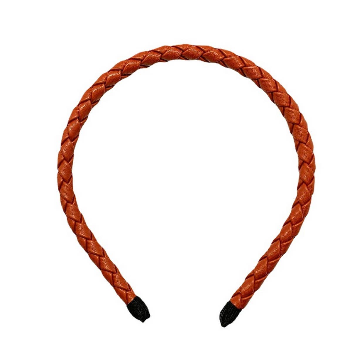 Elegant Simple PU Leather Woven Headband