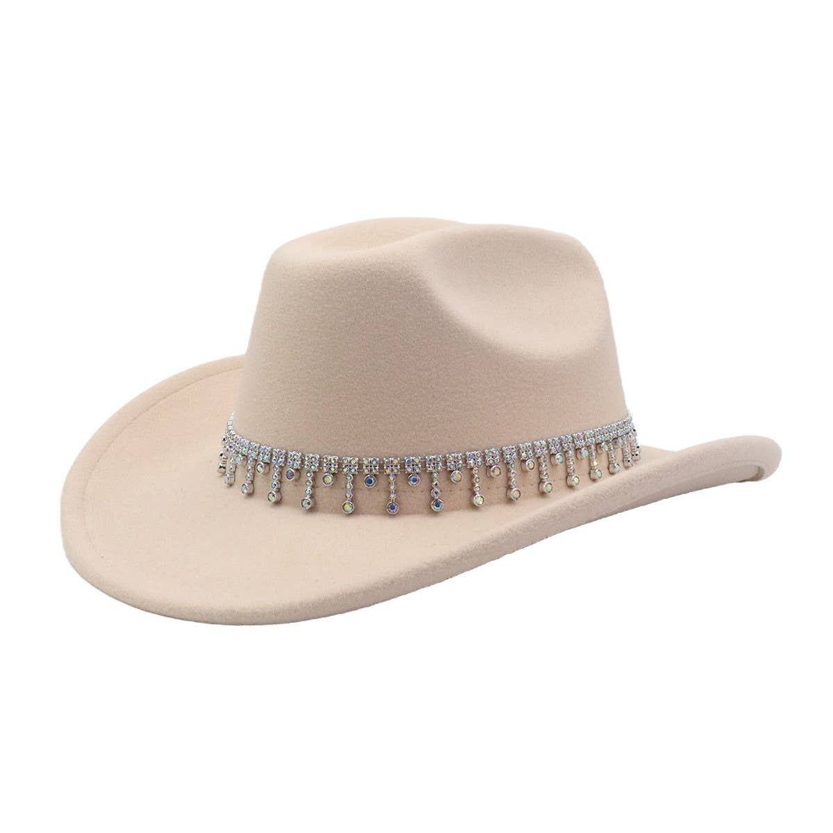 Western Ethnic Denim Fedora Hat for Couples_CWAH04361