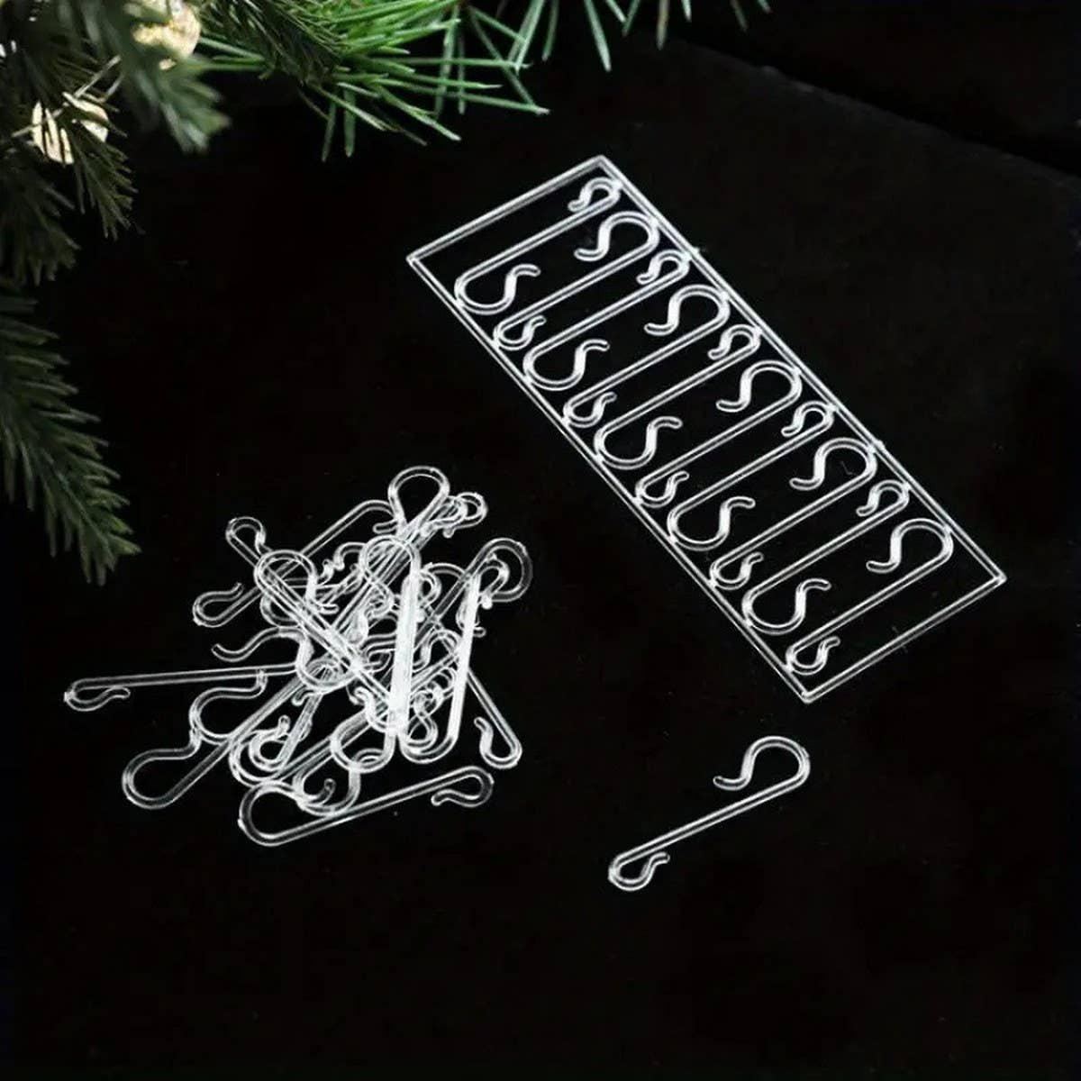 CWMM10179_GOLD AND CLEAR S HOOKS FOR CHRISTMAS TREE ORNAMENT