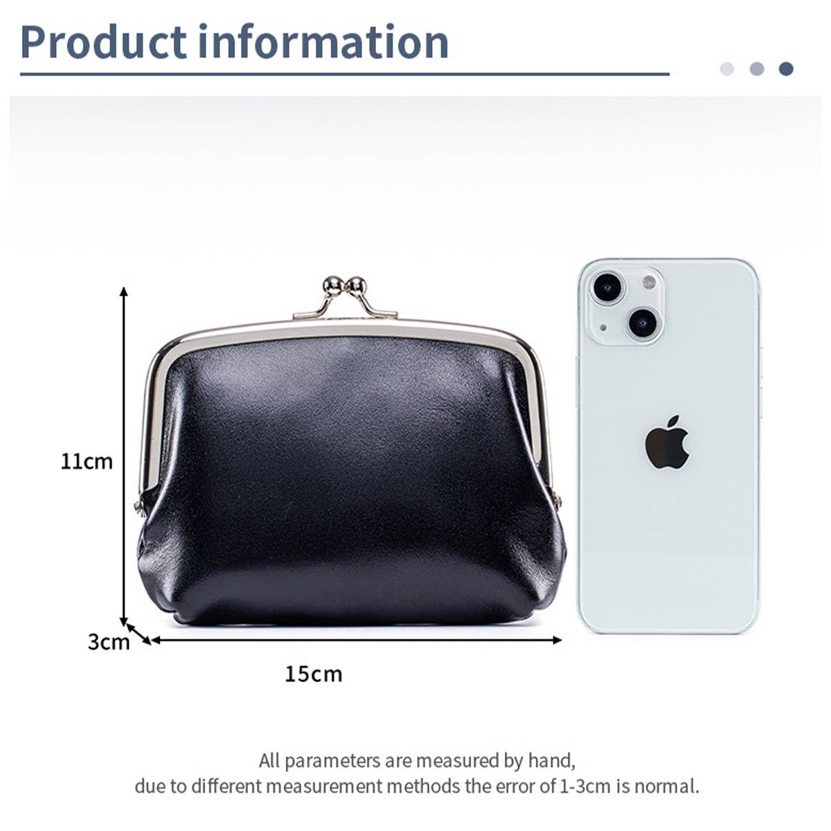 Vintage Leather Coin Wallet ? Double Clip Pouch_CUAB00386