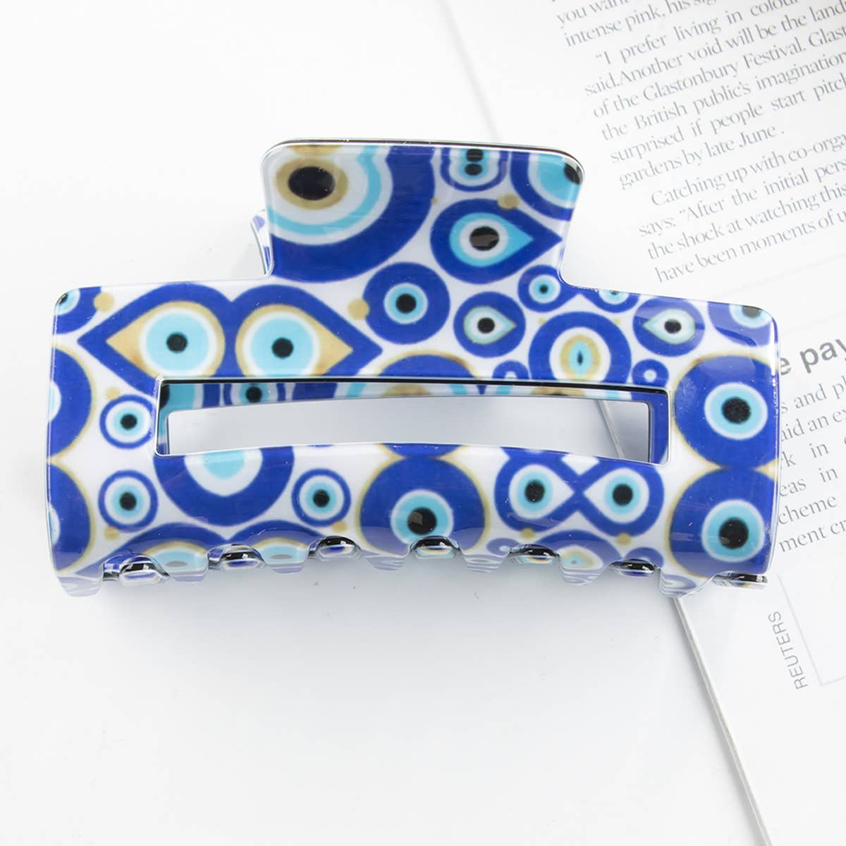 Gothic Eye PVC Hair Claw ? 8cm Rectangular Clip_CWAHA0741