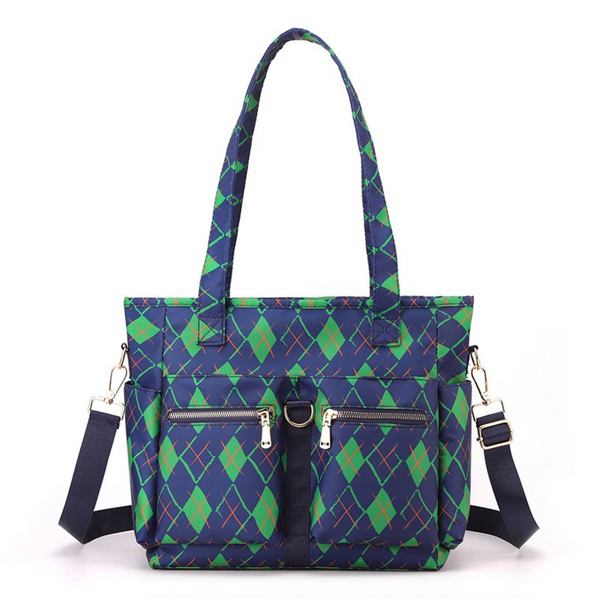 PRINTED NYLON FABRIC HANDBAG SHOULDER BAG_CWAB3484