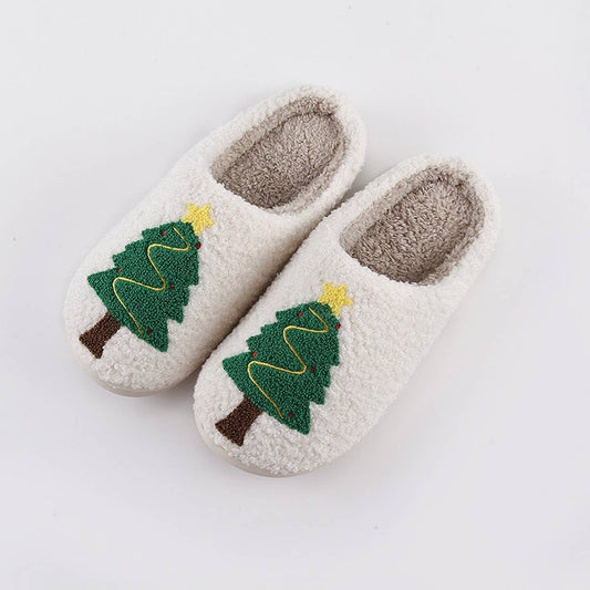 CHRISTMAS TREE WARMTH WINTER COTTON SLIPPERS
