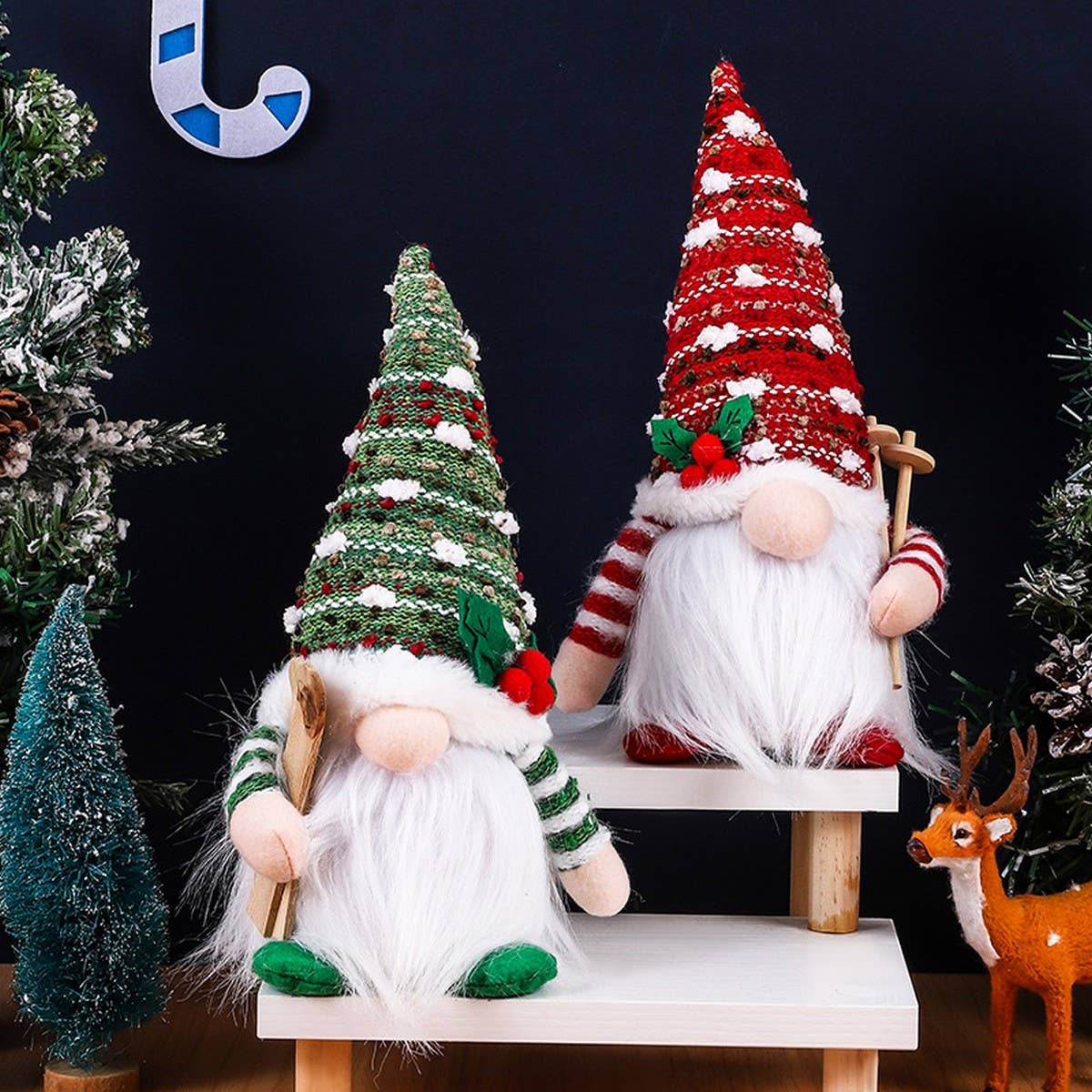 CHRISTMAS LIGHTED FACELESS OLD MAN ORNAMENT