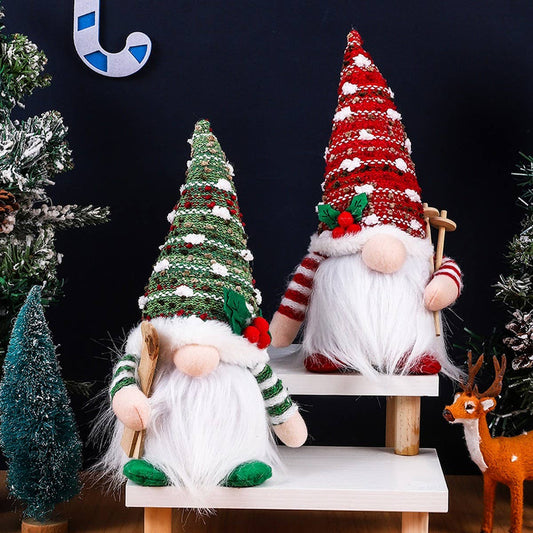 CHRISTMAS LIGHTED FACELESS OLD MAN ORNAMENT