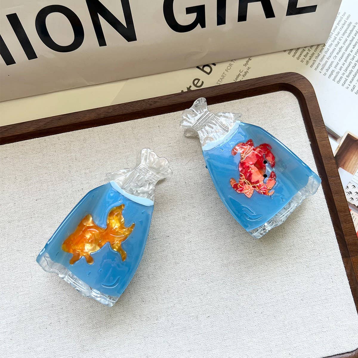 Minimal Clear Bag Starfish Claw Clip ? Ocean Vibes