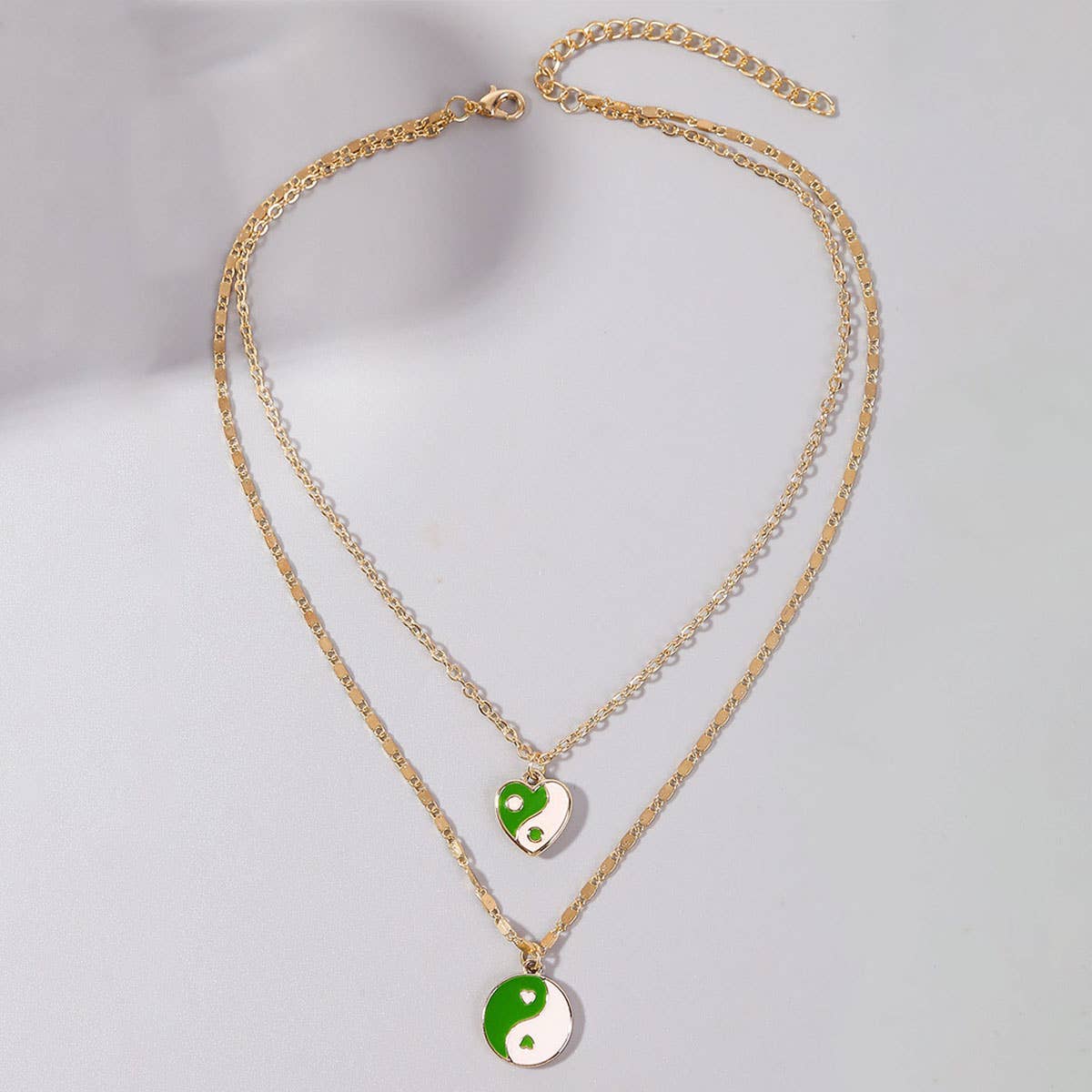 HEART CHARM LAYERED NECKLACE